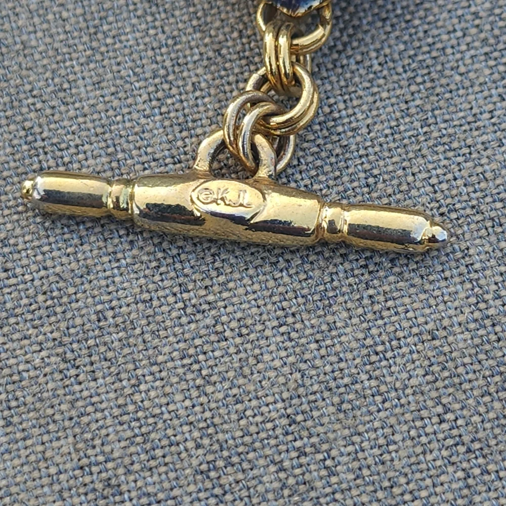 Kenneth j Lane Vintage Enameled Floral Flowers bracelet designer crystal… - Picture 9 of 16